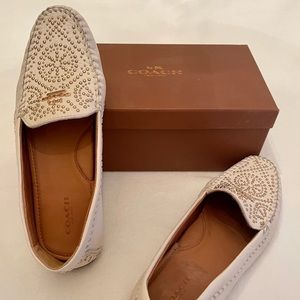 Coach leather driving moccasins.